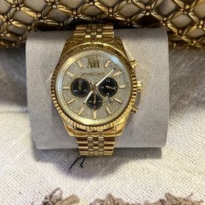 Michael Kors Oversized Lexington Gold-Tone Watch